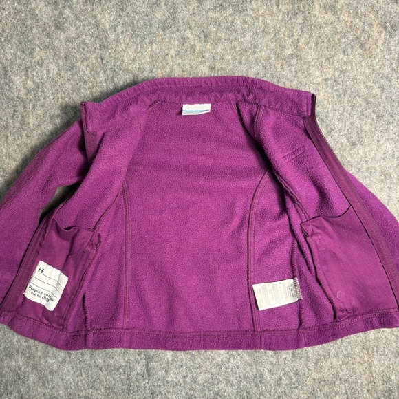 Columbia Benton Springs Purple Fleece Full Zip Jacket Toddler Girls Size 3T - Picture 4 of 6